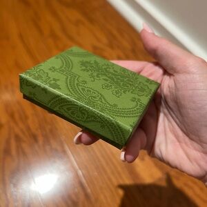Green Patterned Jewelry Box